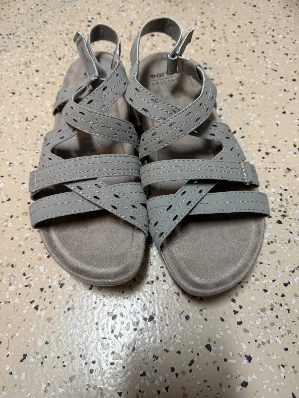 Earth Origins Women's Samson Sport Gray Strappy Comfort Sandals